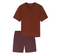 Schiesser Pyjama Minimalistisches Design Bordeaux Größe 48