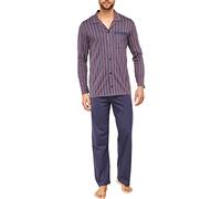 Schiesser Herren Pyjama Lang 151369, dunkelgrau, 58