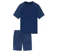 Schlafanzug kurz Tie-Dye-Effekt navy -Modern Essentials 48