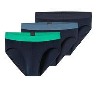 SCHIESSER Herren Rio-Slip 3er Pack - Serie "95/5", Kontraststreifen Blau/Schwarz/Grün / 3XL 3XL Mehrfarbig