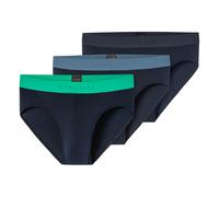 SCHIESSER Herren Rio-Slip 3er Pack - Serie "95/5", Kontraststreifen Blau/Schwarz/Grün / 3XL 3XL Mehrfarbig