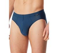 Schiesser Slip Herren Mikrofaser blau gestreift, 8 (XXL)