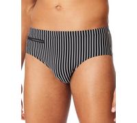 Schiesser Herren Badehose Slip mit Reißverschlusstasche Single Jersey, Aqua