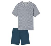 Schlafanzug kurz Brusttasche silber gemustert - Comfort Essentials 54