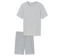 Schiesser Herren Schlafanzug kurz-Fine Interlock Pyjamaset, grau-Mel_181171, 50