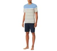 Schiesser Herren Schlafanzug kurz Rundhals - Casual Essentials