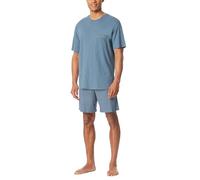 Schlafanzug kurz Organic Cotton Karos graphit - Comfort Nightwear 54