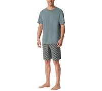 Schiesser Pyjama Herren kurz Rundhals grün Größe 48
