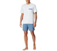 SCHIESSER - Schlafanzug kurz hellblau - Gr. - 52