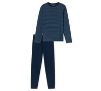 SCHIESSER Herren Schlafanzug, lang - Casual Essentials, Baumwolle, Rundhals 4XL Mehrfarbig