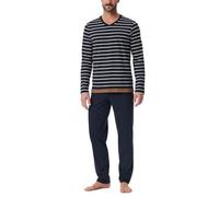 Schiesser Herren Schlafanzug Lang - Casual Nightwear Pyjamaset 181928,Nachtblau_181928,48