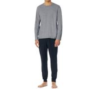 Schlafanzug SCHIESSER "Casual Essentials" Gr. 58, blau (nachtblau) Damen Homewear-Sets (47799061-58) nachtblau