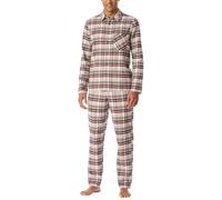 Schiesser Herren Schlafanzug lang mit Knopfleiste Flanell-Nightwear Set Pyjamaset, Multicolor 2_182123, 50