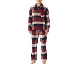 Schiesser Herren Schlafanzug lang mit Knopfleiste Flanell - Nightwear Set