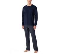 Schiesser Herren Schlafanzug lang - Nightwear Set, Blau_159633, 48