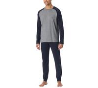 Schlafanzug lang Organic Cotton Bündchen nachtblau - 95/5 Nightwear 48