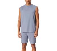 Schlafanzug kurz oversized ärmellos blaugrau - Modern Nightwear 58