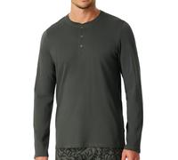 SCHIESSER - Langarmshirt Knopfleiste dunkelgrün - Gr. - 50