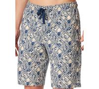 Schiesser Herren Schlafhose Bermuda Mix+Relax Bio-Baumwolle Beige gemustert Größe 48