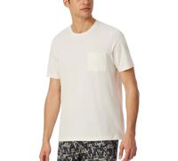 Schiesser Herren Schlafshirt Kurzarm Rundhals-Mix + Relax Pyjamaoberteil, Off-White_182599, 52