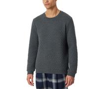 Schiesser Herren Schlafshirt Langarm Rundhals-Feinripp Organic Cotton-Mix + Relax Pyjamaoberteil, dunkelgrau-gem_182041, 58