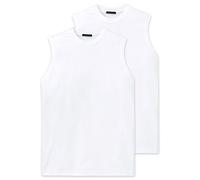 Schiesser Herren Shirt 0/0 Arm (Doppelpack) Unterhemd, Weiß (100-weiss), XXL