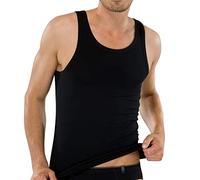 Schiesser Herren Shirt 0/0 Arm Unterhemd, Schwarz (000-schwarz), 9