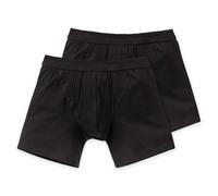 SCHIESSER Herren Shorts 2er Pack - Cotton Essentials, Authentic, Nadelzug, uni Schwarz 6 (Gr. Large)