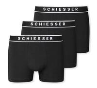Schiesser Unterwäsche Boxershorts 95/5 Webgummibund schwarz Herren - 3 Stück, Größe 7