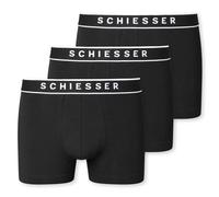 Schiesser Herren 3 Pack Boxershorts Bio Baumwolle Multipack - 95/5 Organic, schwarz_173983, 7/ XL
