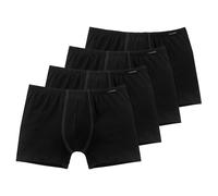 SCHIESSER Herren Shorts 4er Pack - Pants, Boxer, Essentials, Cotton Stretch Schwarz M