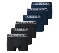 SCHIESSER Herren Shorts 6er Pack - Serie "95/5", Logobund, S-XXL Schwarz/Dunkelblau / XL XL Schwarz