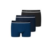 Schiesser Unterwäsche Boxershorts 95/5 Webgummibund blau/schwarz Herren - 3 Stück, Größe 7