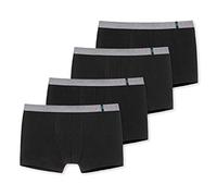 Schiesser Herren Shorts - Pants, 95/5, Cotton Stretch, Uni, schwarz (M (Medium, 4Pack))