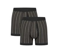 Schiesser Unterhose kurz Original Classics 2er-Pack Feinripp mit Eingriff & Softbund Schwarz