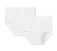 SCHIESSER Herren Slip 2er Pack - Original Doppelripp, Classic, Baumwolle, Eingriff Weiß XL
