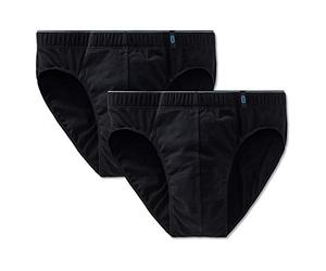 Schiesser Herren Slip 2er Pack - Supermini, Cotton Stretch, Uni, Serie 95/5 (schwarz (000), L (Large, 2-Pack))