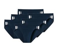 Slip SCHIESSER "Slip 6er Pack", Herren, Gr. M, blau (dunkelblau), Obermaterial: 95% Baumwolle CO. 5% Elasthan EL., Unterhosen Slip (59183544-M) dunkelblau
