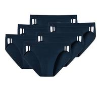 Slip SCHIESSER "Slip 6er Pack", Herren, Gr. M, blau (dunkelblau), Obermaterial: 95% Baumwolle CO. 5% Elasthan EL., Unterhosen Slip (59183544-M) dunkelblau