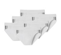 SCHIESSER Herren Slip 6er Pack - Rio Slip 95/5, Cotton Stretch, Seitenstreifen Weiß 4XL