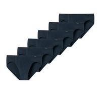 SCHIESSER Herren Slip 6er Pack - Supermini, Rio-Slip, Essentials, Cotton Stretch Dunkelblau M