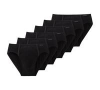 Slip SCHIESSER "Slip 6er Pack", Herren, Gr. L, schwarz, Obermaterial: 95% Baumwolle CO. 5% Elasthan EL., Unterhosen Slip (60889911-L) schwarz