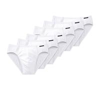 SCHIESSER Herren Slip 6er Pack - Supermini, Rio-Slip, Essentials, Cotton Stretch Weiß L