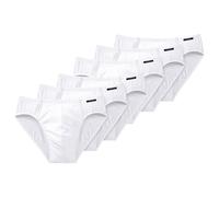 SCHIESSER Herren Slip 6er Pack - Supermini, Rio-Slip, Essentials, Cotton Stretch Weiß M