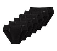 SCHIESSER Herren Slip 6er Pack - Supermini, Rio-Slip, Essentials, Cotton Stretch XL Schwarz