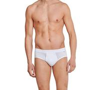 Schiesser Herren Slip Midi-Slip mit Eingriff Long Life Cotton - 172470, Größe Herren:7, Farbe:Weiss
