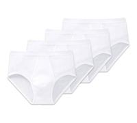 SCHIESSER Herren Slip mit Eingriff, 4er Pack - Original Classics, Doppelripp, Baumwolle L Weiß
