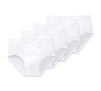 SCHIESSER Herren Slip mit Eingriff, 4er Pack - Original Classics, Doppelripp, Baumwolle Weiß L