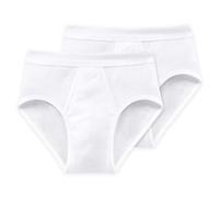 SCHIESSER Herren Slips 2er Pack - Feinripp, Sportslip, Cotton Essentials Weiß / 2XL XXL Weiß