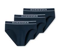 Schiesser Herren 3 PACK Slips Bio Baumwolle Multipack - 95/5 Organic, dunkelblau_179570, 8/ XXL